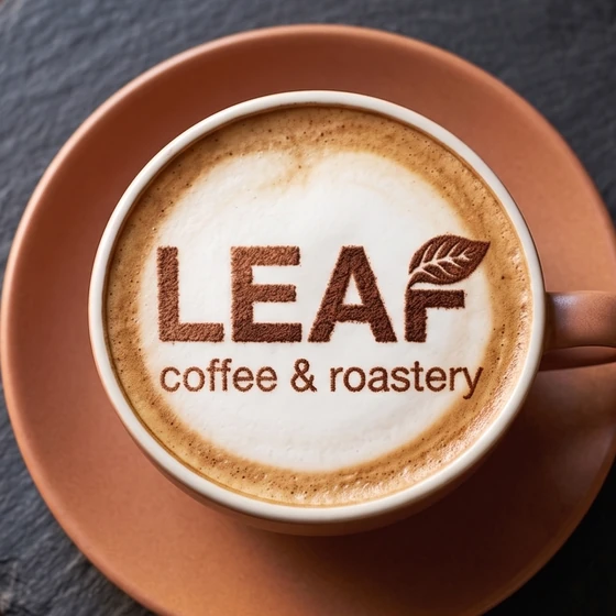 Cappuccino mit Leaf Logo im Café Interlaken