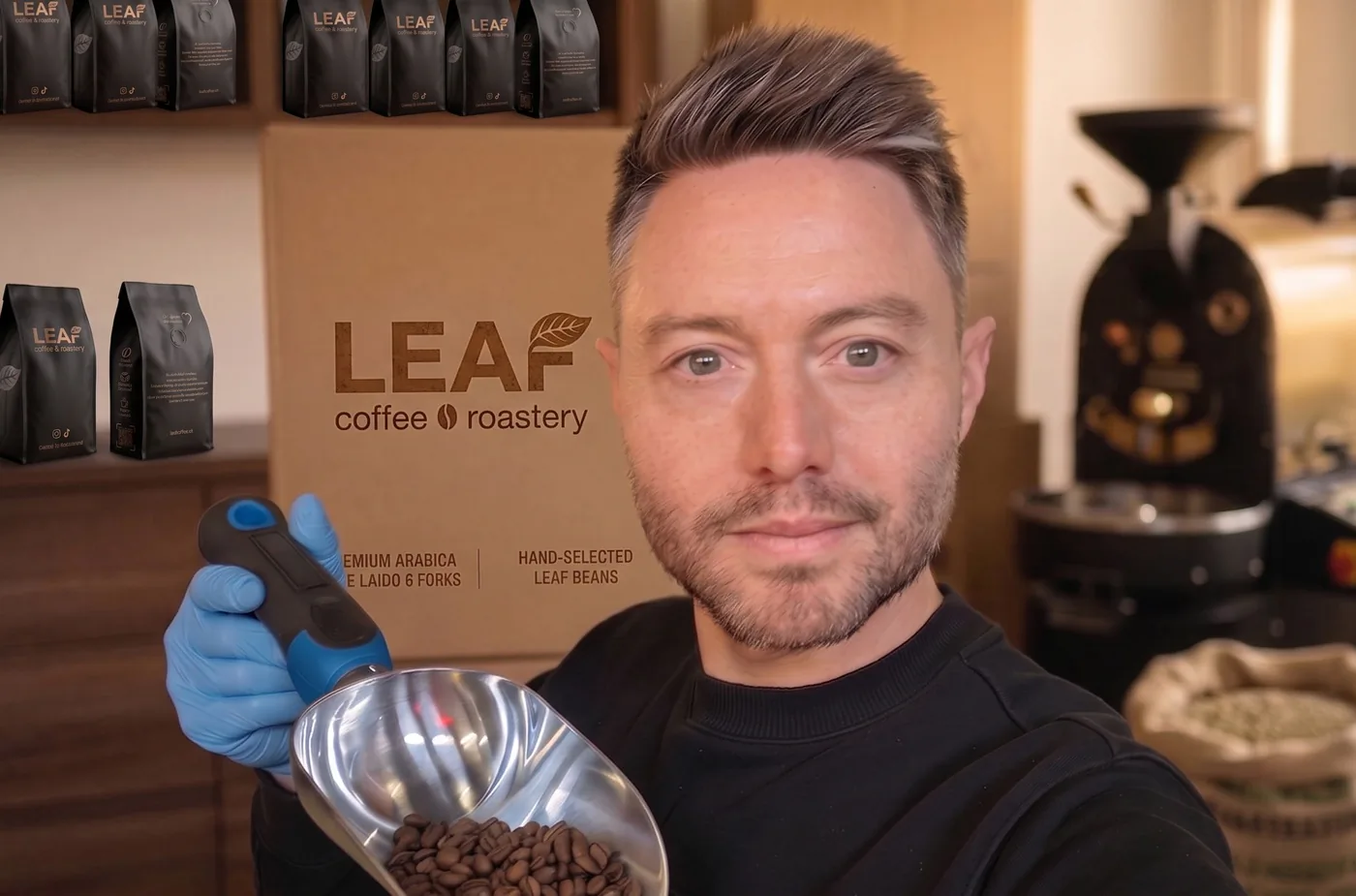 Kaffeeröster Stefan Vögeli von Leaf Coffee Roastery Interlaken